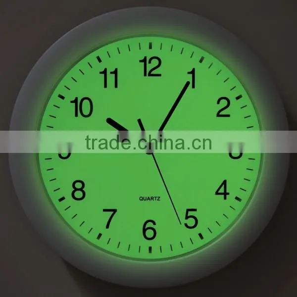 Round luminous wall clock/round alarm clock/luminous clock