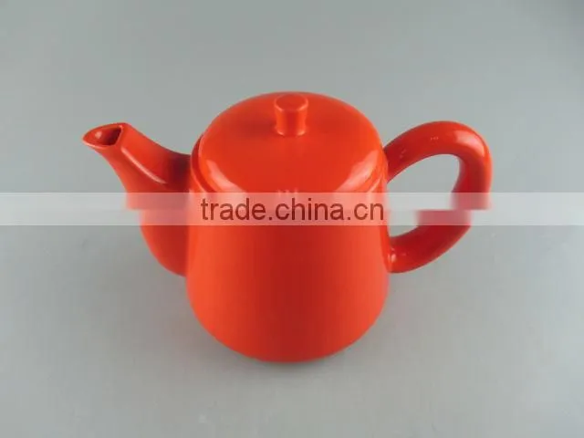 Stocked glazed colored ceramic teapot, coffee pot