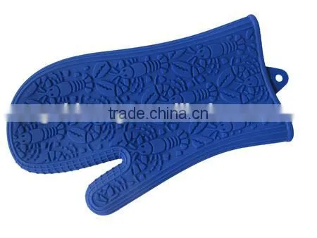 Customized size heat insulation silicone gloves/safe for microwave oven /hot sale silicone gloves