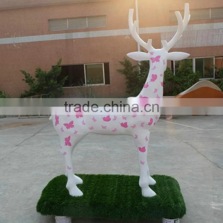 Fiberglass reindeer figure for movie cartoon