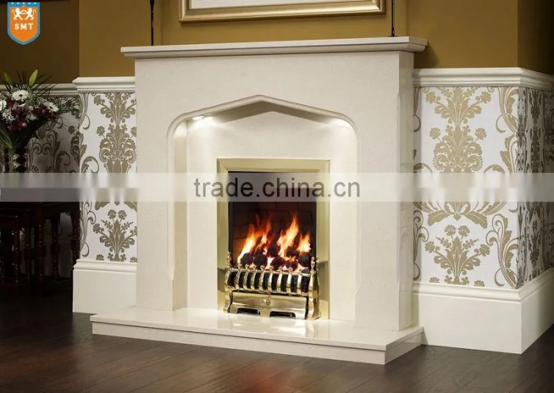 Design Fireplace Surround-Italian White Marble Fireplace