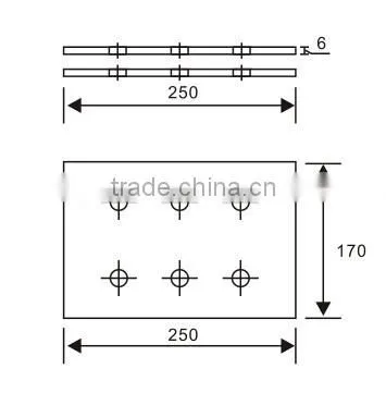 Stainless Steel Glass Door Connector/Curtain Wall Glass Fins/Glass Spider Fins