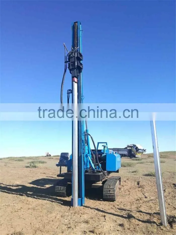 Solar post ramming piling machine for solar power plant project