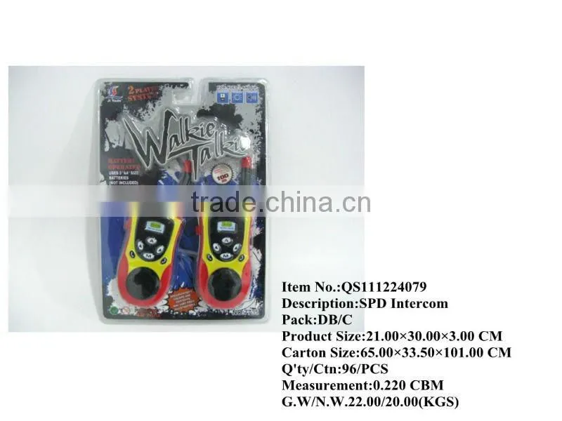 Hot selling latest walkie talkie for kids toy interphone intercom small walkie talkie