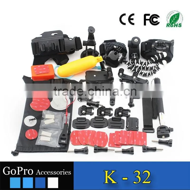 2016 hot selling products 52 in 1 kit used for gopros heros 4 accessories kit mount