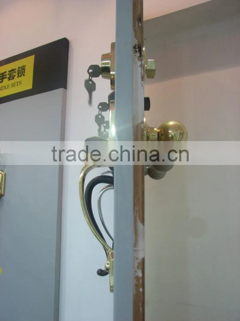 ANSI grade 2 brass hotel commercial residential door lever handleset lock