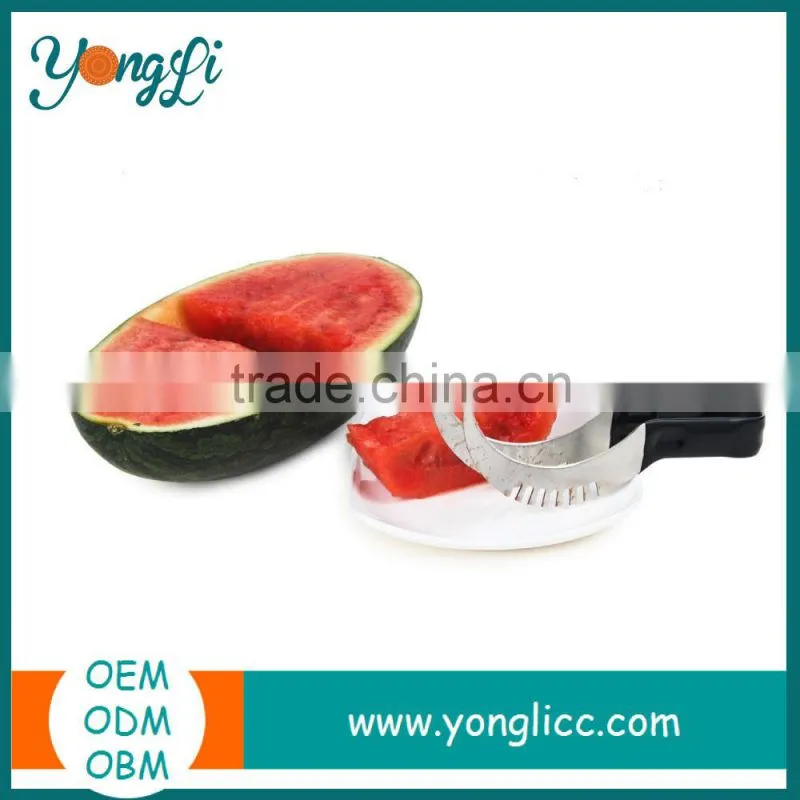 Watermelon Stainless Steel Slicer Corer and Serving Tongs with Melon Baller and Fruit Carving Knife