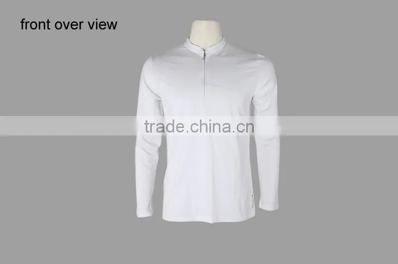 Free Sample Long Sleeves 100% Cotton Screen Printing Plain White Tee Shirt