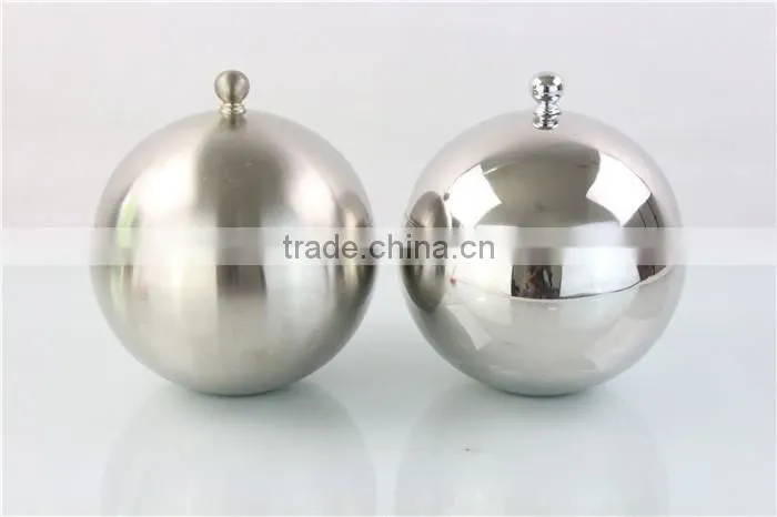 Spherical Stainless Steel Ice Bucket Ice Container With Lid