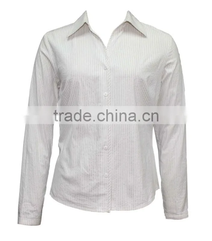 Wholesale ladies tops cheap price long sleeve mature blouse for women