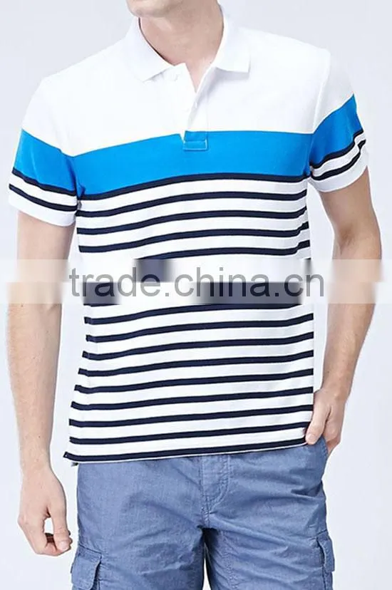 Custom made men's casual colour block t-shirt guys designer cool t shirts with zip detail