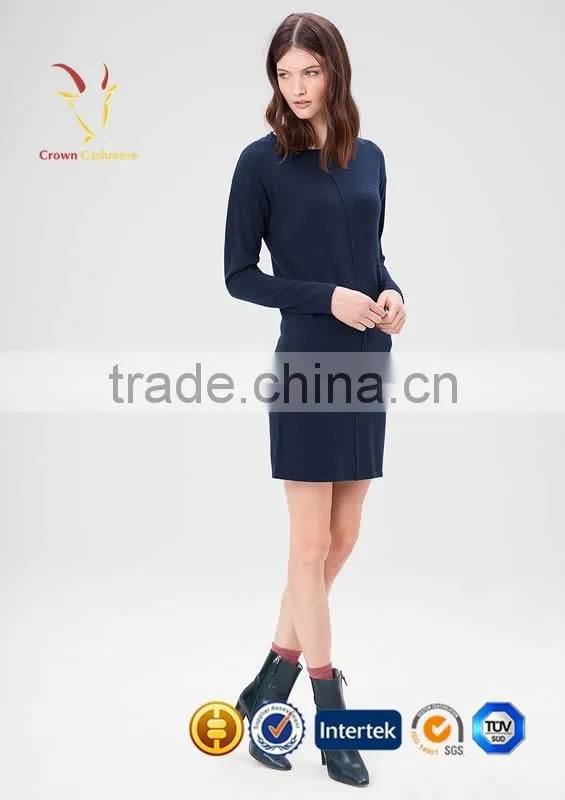Latest Winter Wool 100 Cashmere Sweater Dress Women