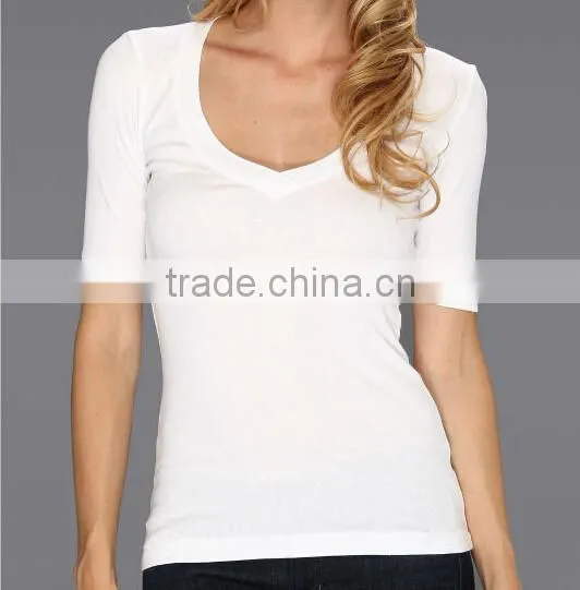 cheap bulk plain no brand white cotton t-shirt