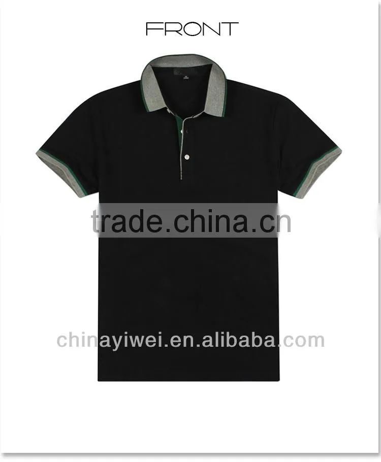 Black 100 percent cotton polo shirts cheap high quality polo shirt