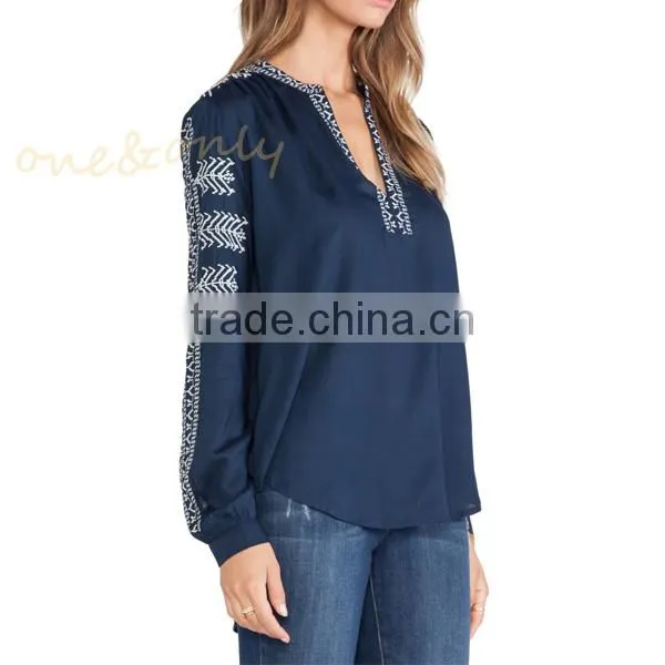 Embroidery pattern latest ladies kurta design