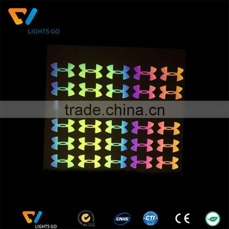 2016 hot sell flash colorful rainbow reflective fabric for cloth