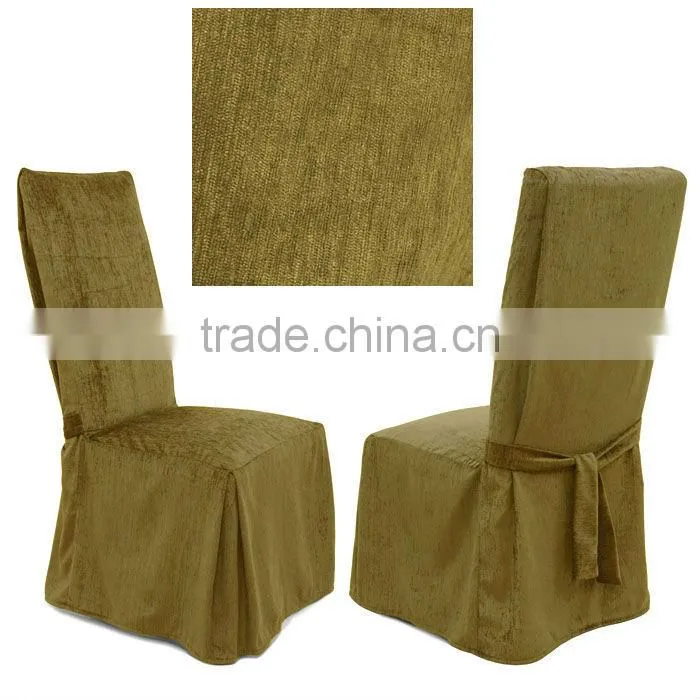chenille onyx dining chair cover
