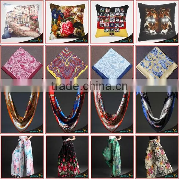 Custom Design Pattern Scarf Logo Print Silk Scarf