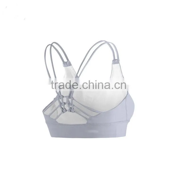 Women High Impact Strappy Cross Criss Gym Active Sports Bra