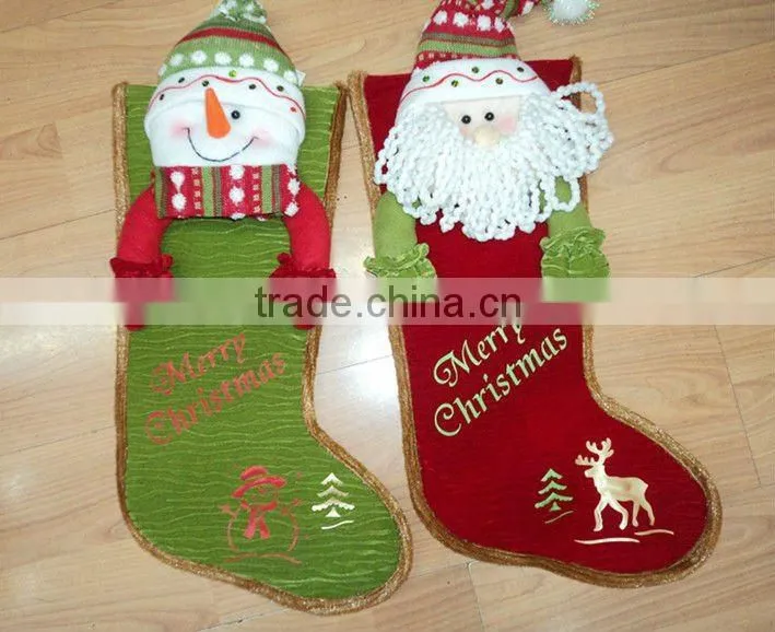 Felt Christmas socks with snowman