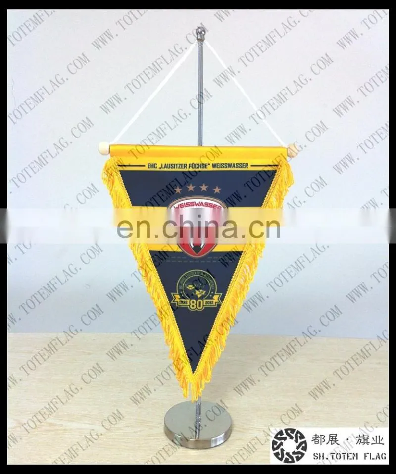 Cheap Custom Pennant Flags with Mini Table Flag Stand