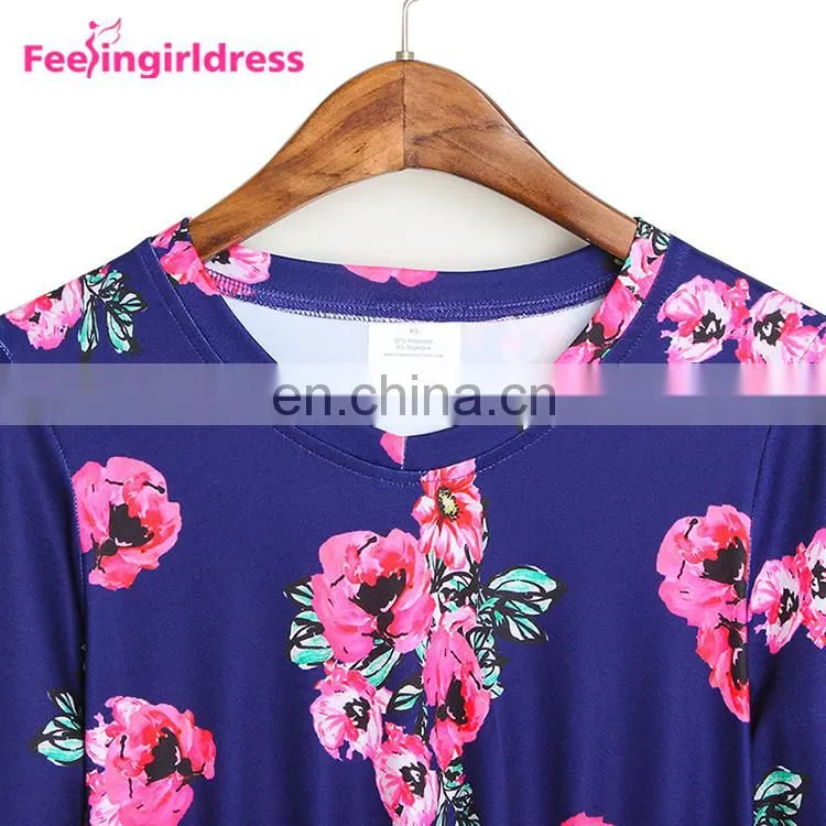Wholesale Elegant Soft Printing Office Plus Size Long Sleeve Women Long Dress