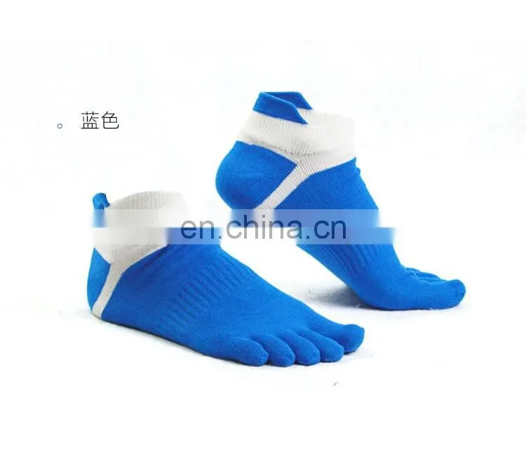 Toe Socks 100% Cotton Low Cut Five Finger Socks Athletic for Men#WZ-01