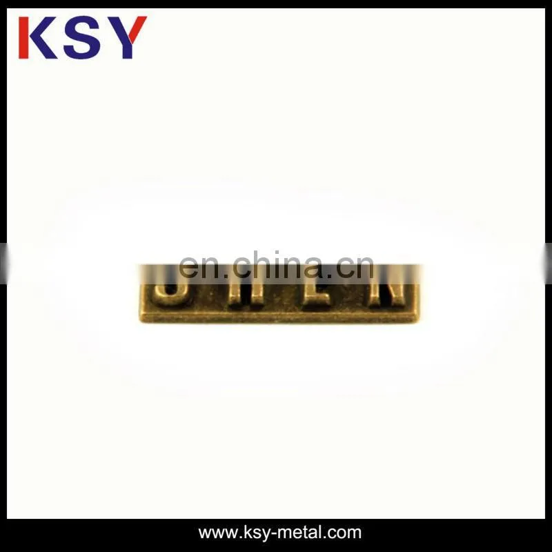Custom metal pin label with clothing