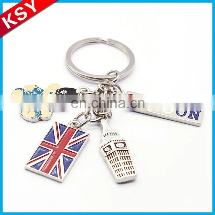 Hanger shiny state shape keychain with low prices