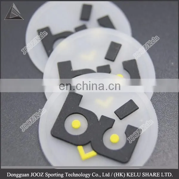 custom rubber silicone patch logo print transparent sticker