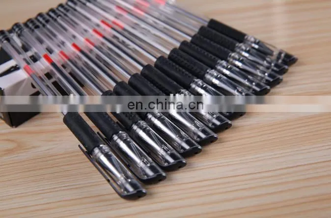 Gel Pens Black Ink 0.5mm Fine Point with Grip Roller Ball Pen 12 pack