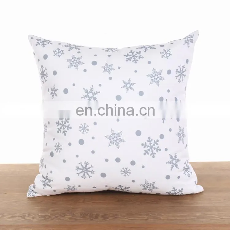 High quality new style snow embroidery throw cushion pillow for sofa living room bed