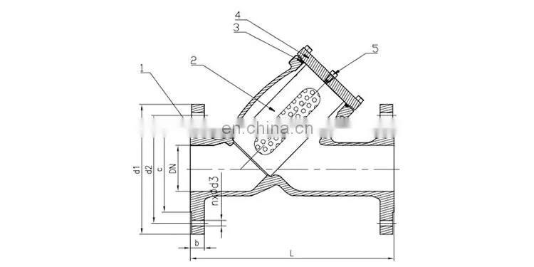 Bundor Casting Flanged end ansi y strainer PN16 y type strainers supplier