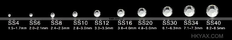 0724C Factory Price China Swainstone Flat Back Lead Free Non Hot Fix Crystal Glass Nail Art Rhinestone