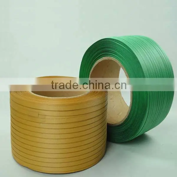 Machine operated poly strapping