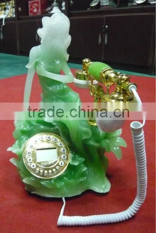 Fancy corded landline rotary telephone