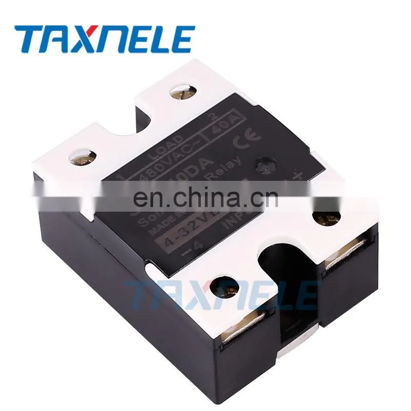 DC To AC SSR-40DA SSR 25DA 10DA Solid State Relay 4-32VDC Input 24-480VAC Output solid state relay Industrial Single black SSR