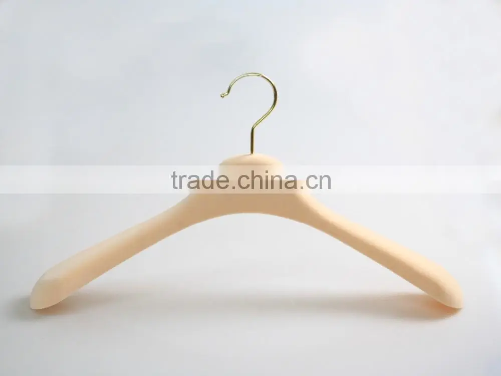 HA6917 custom thin velvet hangers women coat plastic hanger