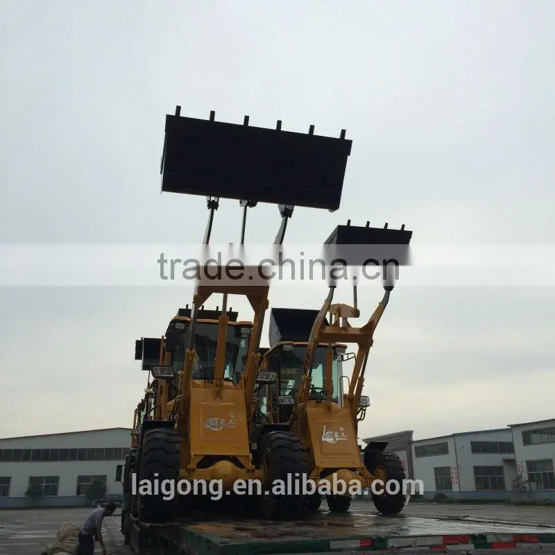 wheel loader 2.0ton with log forklift, snow blower, pallet forklift