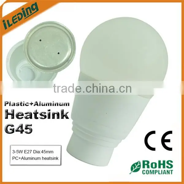 CE RoHs Plastic Aluminum Heatsink G45 Heatsink LED Bulbs