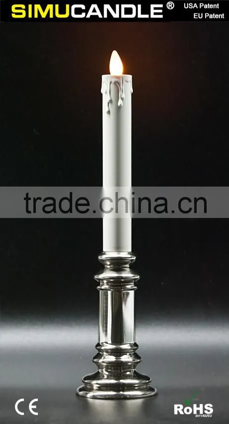 LED Taper Candle with Moving Wick and USA, EU patent