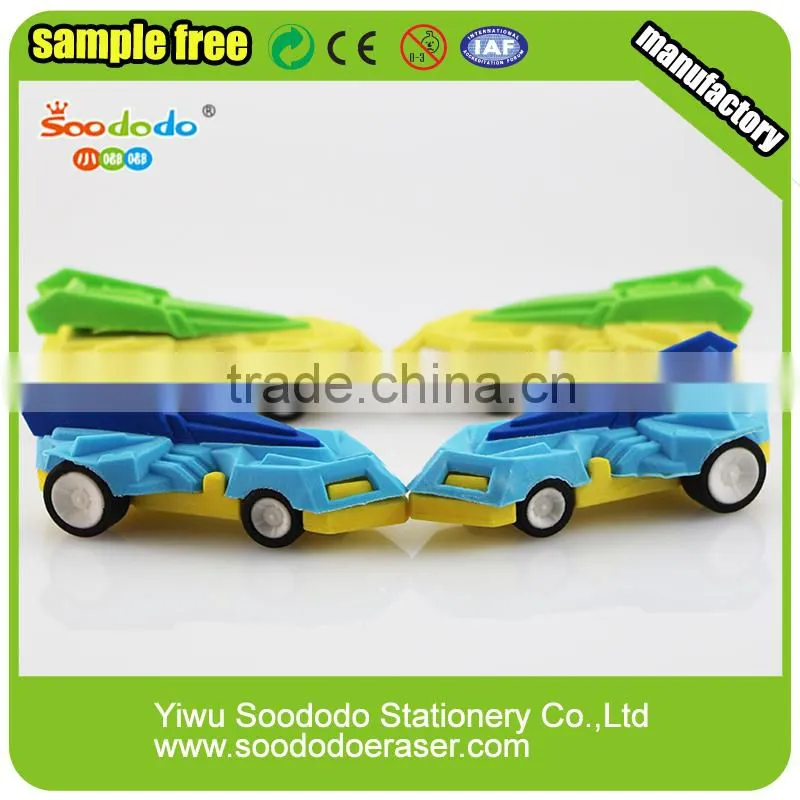Mini Plane and Car Shaped Pencil Eraser