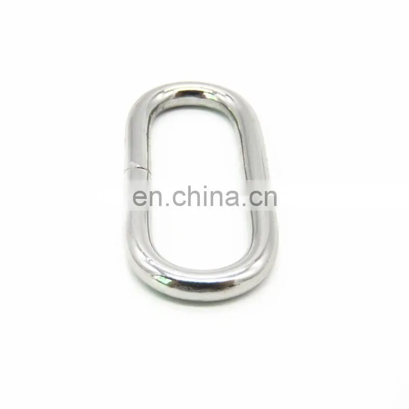 38mm Silver Metal Oval O Ring Buckle For Bag