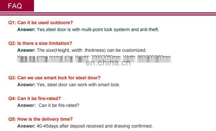 Factory Supplier turkish designs villa home exterior entrance entry front locks main residential stainless steel security doors