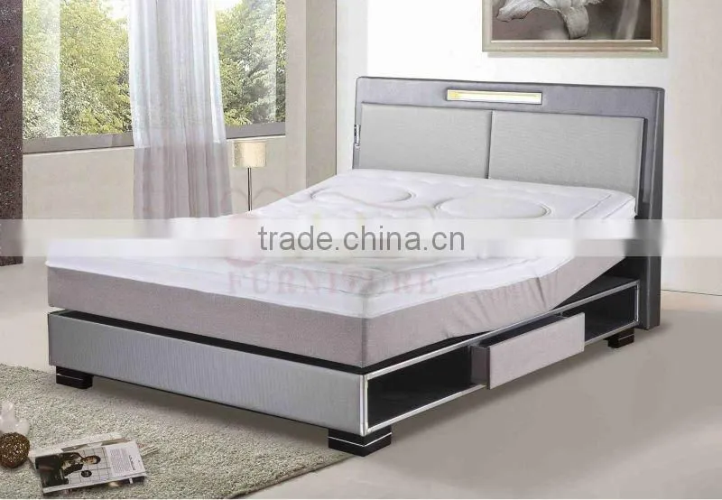 electric double bed with storage drawers