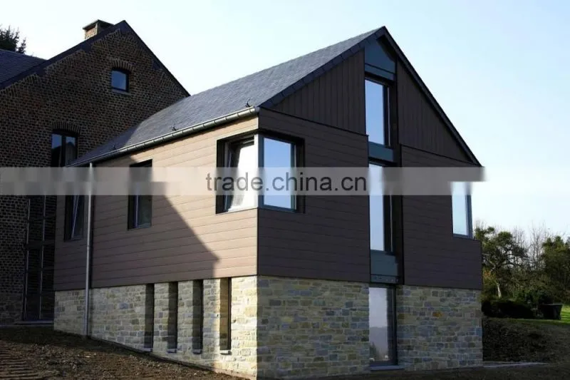 Wood composite WPC wall panel for exterior wall cladding, UV-protect
