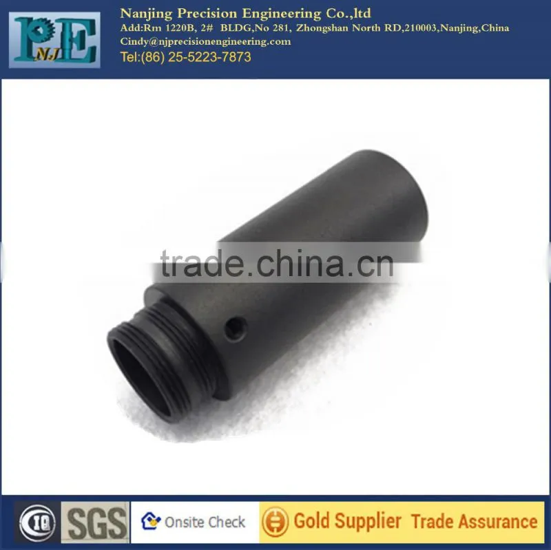 OEM precision black plastic threaded tube