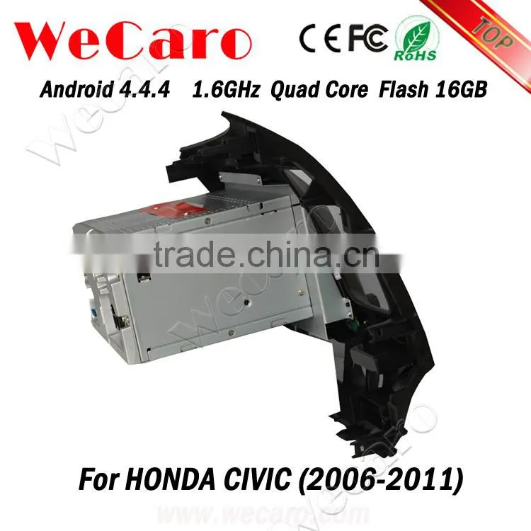 Wecaro android 4.4.4 car dvd Dashboard Placement for honda civic android BT gps 3g TV 2006 - 2011