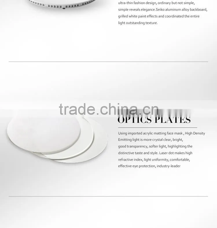 2016 warm white and pure white LED round panel light
