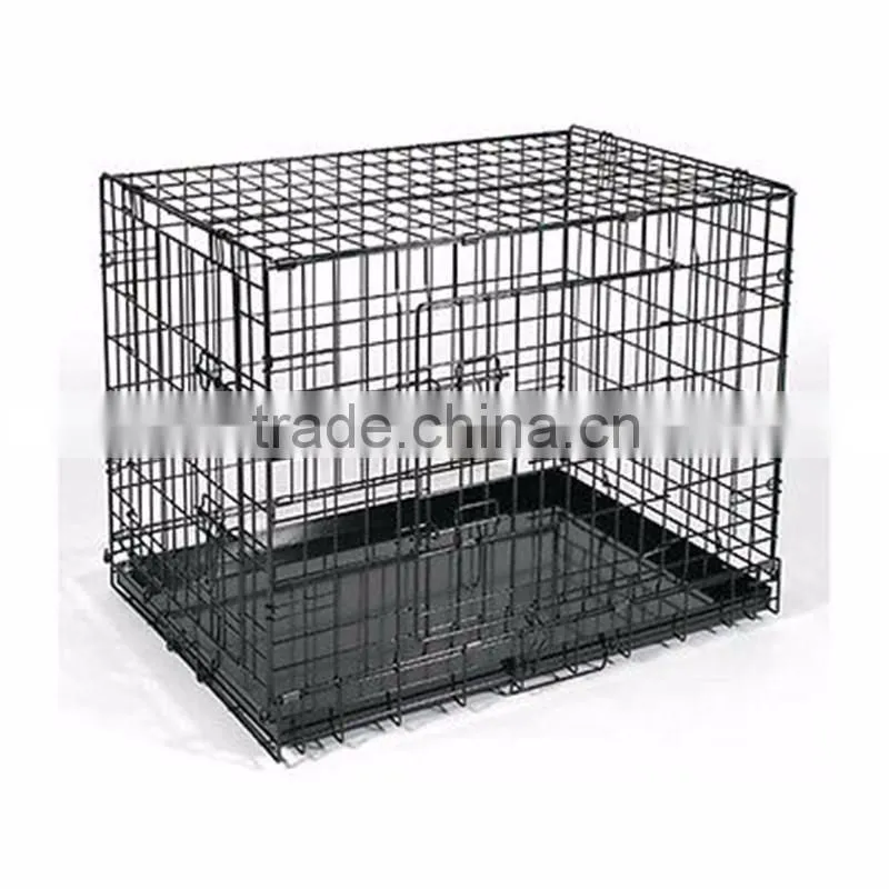 Five Sizes Easy to clean outdoor iron wire Folding Suitcase Pet Dog Cat Cage Kennel